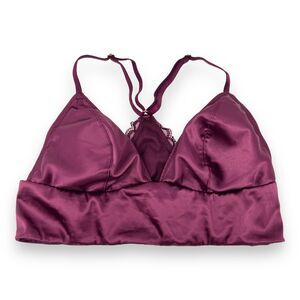 Savage X Fenty Purple Satin Racerback Bralette Women’s 32 A